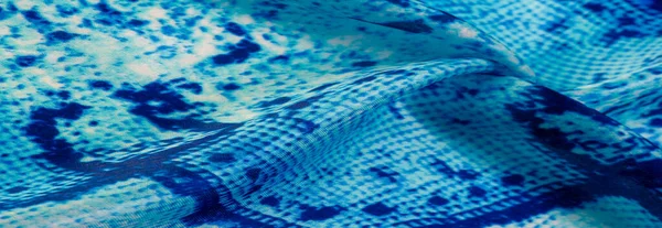 Fundo Textura Padrão Tecido Branco Seda Com Padrão Quadrados Azuis — Fotografia de Stock