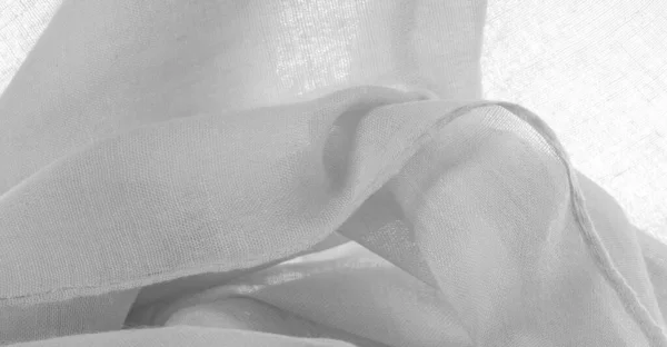 Шелковая Ткань Белом Тонкая Текстура Поверхности Белая Сатиновая Текстура Представляющая — стоковое фото