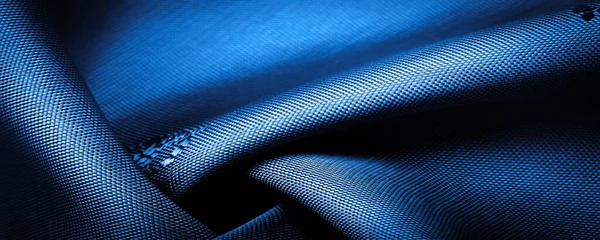 Μεταξωτό Ύφασμα Σκούρο Μπλε Γκριζωπό Μπλε Μικρό Σχέδιο Μοτίβο Οποίο — Φωτογραφία Αρχείου