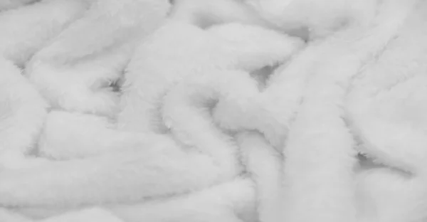 Fluweel Pluizen Wit Uit Het Franse Peluche Textiel Met Een Stockafbeelding