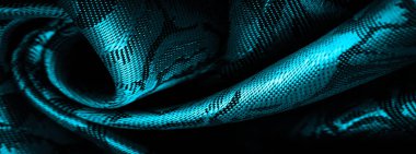 Çiçek desenli mavi ipek kumaş, olağanüstü hoş görsel duyular: güzel görünüş, eşsiz parlaklık, kabartmalı desen, kompozit tekstil