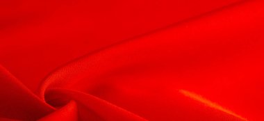 Kırmızı ipek kumaş, zarif, dalgalı, yakut rengi ipek, lüks kumaş, soyut tasarım. arkaplan dokusu, desen