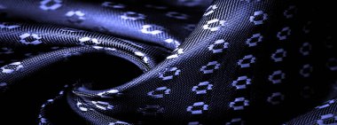 Safir mavi ipek kumaş, küçük kare desenli, eşkenar dörtgen. Tasarımında zenginlik ve lüks. Arkaplan dokusu, dekoratif süs