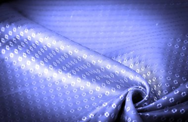 Safir mavi ipek kumaş, küçük kare desenli, eşkenar dörtgen. Tasarımında zenginlik ve lüks. Arkaplan dokusu, dekoratif süs