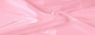 İpek kumaş, gümüş beyazı arka planda pembe çiçekler. Pastel renkli bu hassas kumaş hayal gücünü canlandıracak. Doku, arkaplan deseni