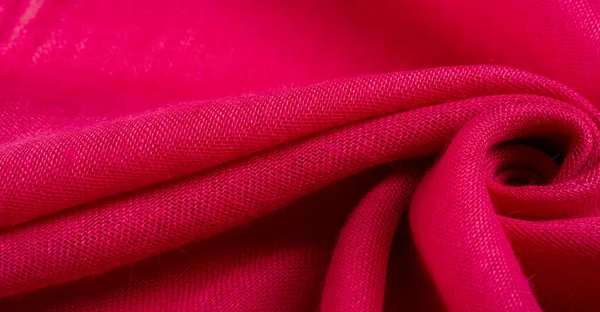 Tissu Soie Rouge Texture Surface Grunge Grains Fins Texture Satinée — Photo