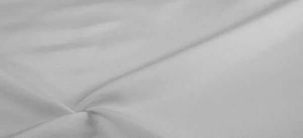 Tela Seda Monocroma Hermoso Suave Elegante Ondulado Satén Blanco Negro — Foto de Stock