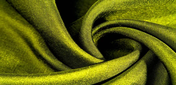 Mustard Green Abstract Green Background Natural Fabric Cotton Texture Background — Stock Photo, Image