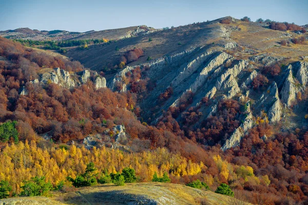 Otoño Fotos Península Crimea Monte Demerdzhi Famoso Hito Crimea Este —  Fotos de Stock