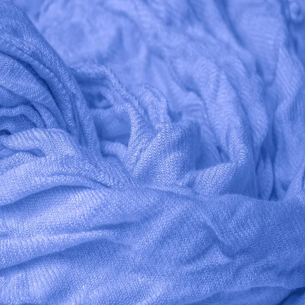 Textuur Achtergrond Patroon Ansichtkaart Zijden Stof Hemelsblauwe Kleur Korenbloem Blauw — Stockfoto