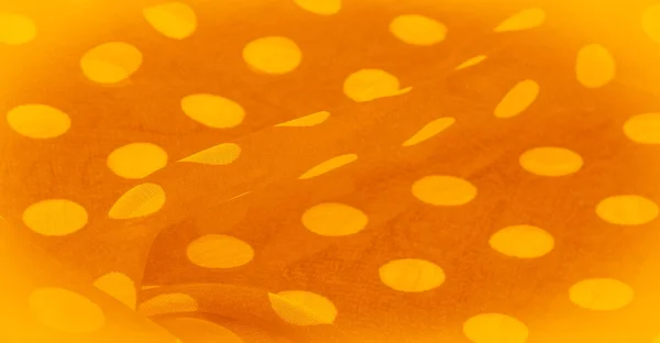 Желтая Шелковая Ткань Горошек Круглые Точки Ткани Форме Примерно Похожие — стоковое фото