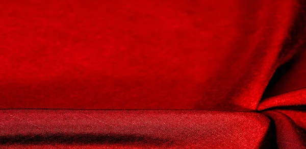 Червона Тканина Абстрактний Червоний Фон Натуральної Тканини Бавовна Текстура Фон — стокове фото