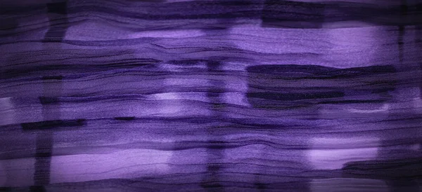 Dark Lilac Blue Silk Fabric Floral Pattern Wavy Corrugation Fine — Stock Photo, Image