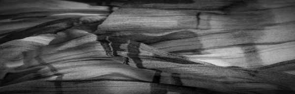 Чорний Шовковий Матеріал Квітковий Візерунок Хвилястий Гофрований Чудова Хвиля Поверхні — стокове фото