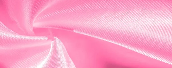 Gambar Tekstur Indah Sutra Merah Muda Porselen Krep Dibuat Khusus — Stok Foto