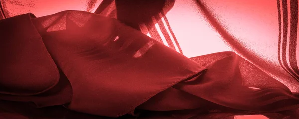 Tecido Seda Com Listras Vermelhas Tons Seda Abstratos Tons Rubi — Fotografia de Stock