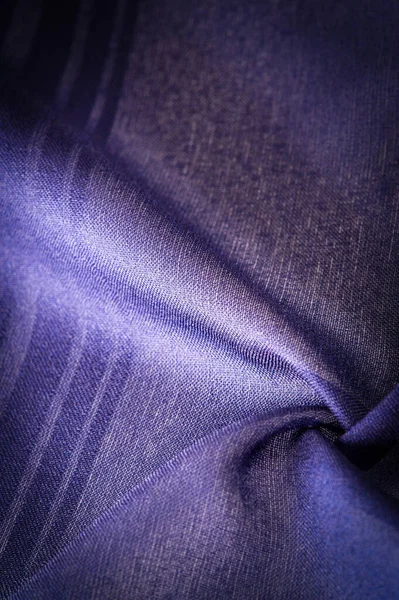 Mavi Çizgili Ipek Kumaş Safir Tonlarında Soyut Ipek Renkler Kumaşta — Stok fotoğraf
