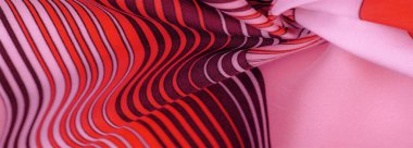 İpek kumaş, geometrik kesişim çizgileri, farklı tonlarda kırmızı ve beyaz desenler, geometrik desen, projeleriniz için ayarlandı, doku, arkaplan, desen