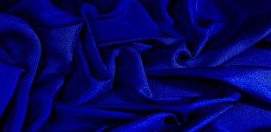 Mavi kumaş. Doğal kumaştan soyut kırmızı arkaplan. Pamuk. Doku, arkaplan, desen