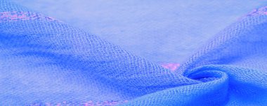 İpek kumaş, büyük mavi çizgiler, kırmızı altın şeritle ayrılmış, desen arkaplan dokusu, süs