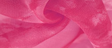 Kırmızı (kırmızı) ipek kumaş, kırmızı (ipek) ve güllerin soyut arkaplanı. Kumaşlı kumaş. Uzayı kopyala Tasarım elemanı. Sevgililer Günü. Doku deseni, süs, arkaplan