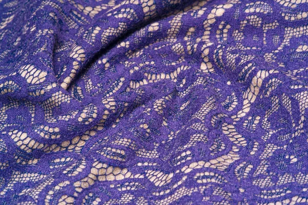 Arkaplan dokusu şablonu. Dantel kumaşla kaplı sıcak yün kumaş. Bu Millie Thil ve mavi dantelli ipek ve yün kumaşla ne yapıyorsun? Tasarım için harika bir seçim olurdu.,