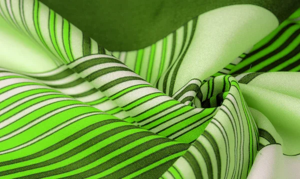 Tecido Seda Linhas Interseção Geométrica Padrão Verde Branco Linhas Retas — Fotografia de Stock
