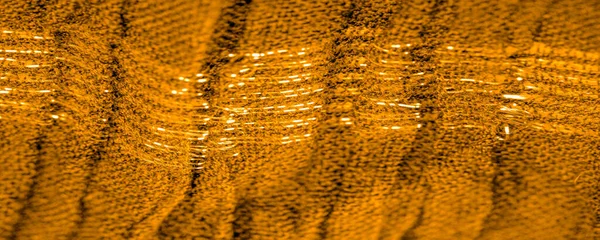 Texture Background Pattern Ornament Decor Golden Yellow Corrugated Fabric Fabric — Stock Photo, Image