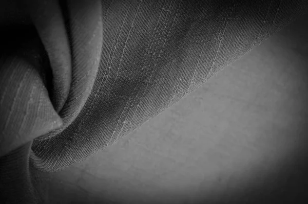 Чорна Тканина Глибокий Чорний Шовк Тканий Фон Текстури Тканини Декоративні — стокове фото
