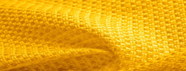 Tejido Amarillo Con Lentejuelas Metálicas Tiene Una Parte Superior Plata — Foto de Stock