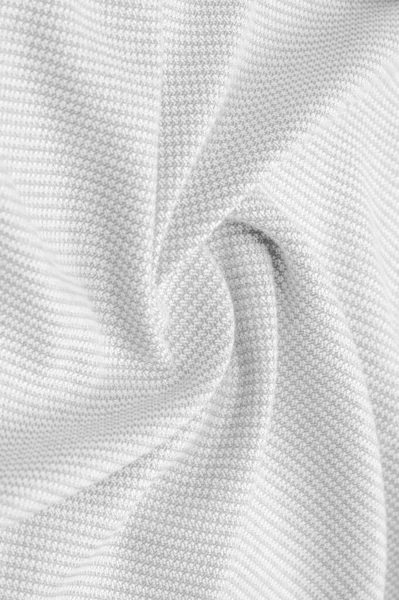 Tela Lana Blanca Mano Súper Suave Esponjosa Patrón Abierto Textura — Foto de Stock
