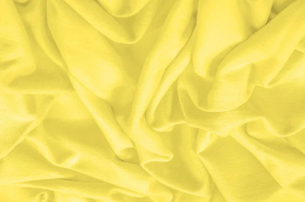 Kain Rajutan Kuning Tekstur Pola Abstrak Latar Belakang — Stok Foto