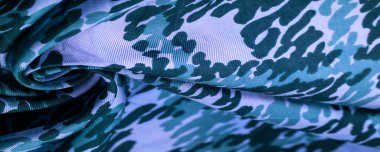 Arkaplan tasarımı dokusu, mavi ipek kumaş, soyutlama, telif hakkı baskısı, askeri kamuflaj yün kumaşı, tasarımların askeri bir kumaş olmanı sağlayacak.,