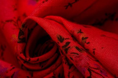 Doku, arkaplan, desen, çiçek desenli pembe pamuk kumaş