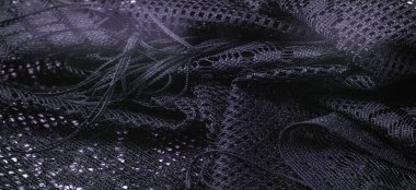 Mavi kadın dantelinden şal, siyah dantelden örgü, püskül, el örgüsü Çiçek Festivali Hediyesi Tasarımından doku