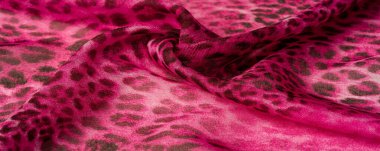  Leopar desenli parlak kumaş Afrika teması. Arkaplan dokusu.