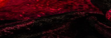  kırmızı sarı kadife kumaş, kalın ipek kumaş, pamuk ya da naylon, bir tarafı kalın kısa. Doku, arkaplan, desen