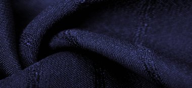  Çizgileri olan basit mavi kumaş. İpin, dokunun, arkaplanın çıkarılması ile oluşturulan çizgiler