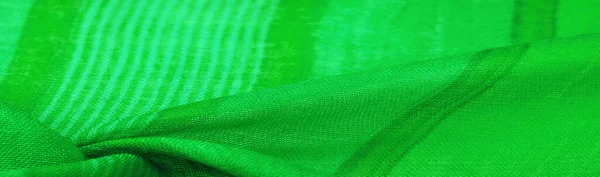 Тканина Зелена Білими Смугами Смілива Яскрава Тканина Ваших Проектів Багатьма — стокове фото