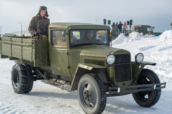 Vinterlandskap Återuppbyggnad Militära Operationer Det Stora Patriotiska Kriget Med Fascistiska — Stockfoto