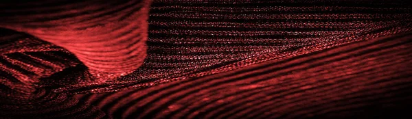 Crepe Rosso Scuro Tessuto Seta Lana Fibre Sintetiche Con Aspetto — Foto Stock