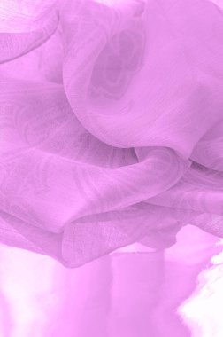 Cambric ipek- çok ince şeffaf yumuşak paralı kumaş, mor lavanta. Doku, arkaplan, desen, his,