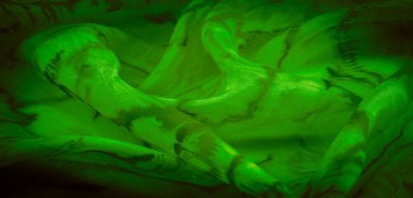 doku, arkaplan, desen, soyut baskılı yeşil ipek kumaş, zemin, bağlam, düşkün, folyo, alan