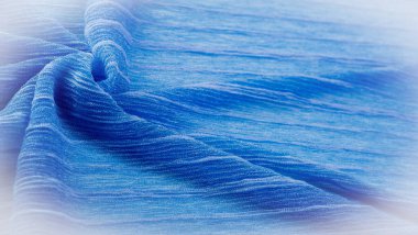  kumaş, mavi gök mavisi ipek kumaş küçük kıvrımlı, bu kumaş senin tasarımını lüks ile dolduracak. Doku, arkaplan, desen