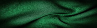 Saf koyu yeşil şifon ipeği, zümrüt soyut arka plan. Yeşil kumaş yakın plan. - Yumuşak şeffaf bir kumaştır. Yumuşak pürüzlüdür (mat, krep) çünkü bükülmüş iplik kullanılır. doku