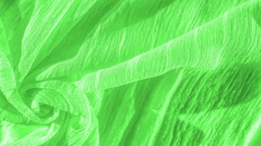 Doku, arkaplan, desen, koleksiyon, buruşuk ipek yeşil kumaş. 3 Boyutlu Katlama