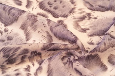 Afrika tarzı kahverengi ipek kumaş. Tasarımcı, doku deseni, arkaplan koleksiyonu.