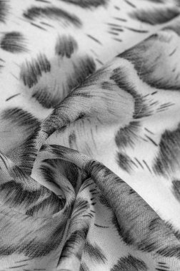 Afrika usulü siyah beyaz ipek kumaş. Tasarımcı, doku deseni, arkaplan koleksiyonu.