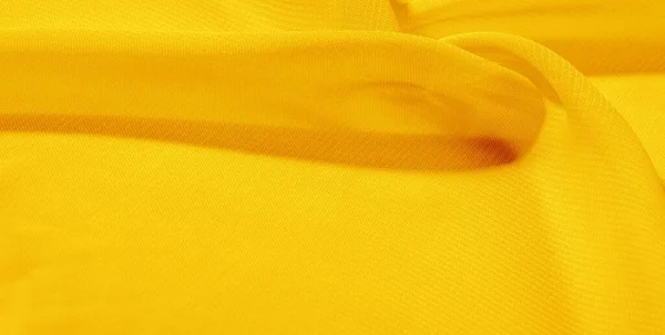 Yellow Silk Fabric Silk Organza Has Gentle Open Weave Use — Stock Photo, Image