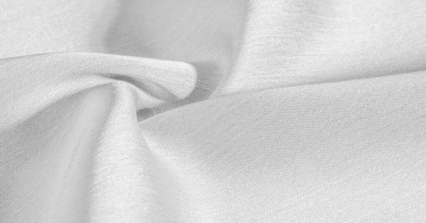 Bílá Hedvábná Tkanina Hladký Matný Povrch Použijte Tuto Luxusní Látku — Stock fotografie